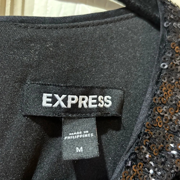 Express Long Sleeve Dress with Sequins - Picture 2 of 7